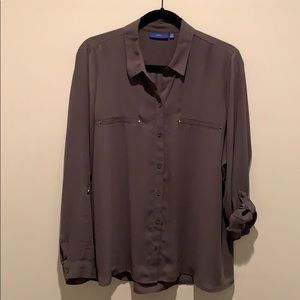 Apt. 9 Dark Gray Dress Blouse